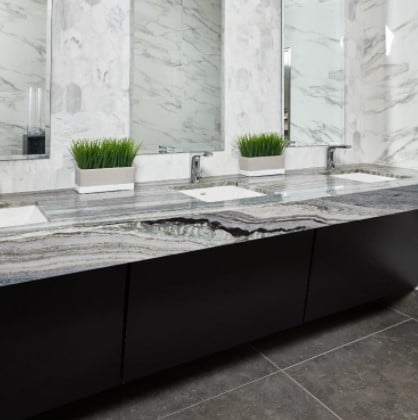 Fantasy Ocean Marble Bathroom Countertop from Arizona Tile