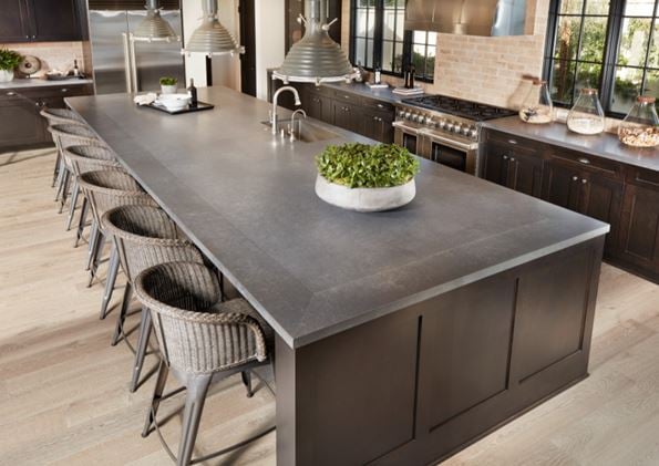 Metropolis Grey Stone-look Quartz Kitchen Countertop Tile from Arizona Tile